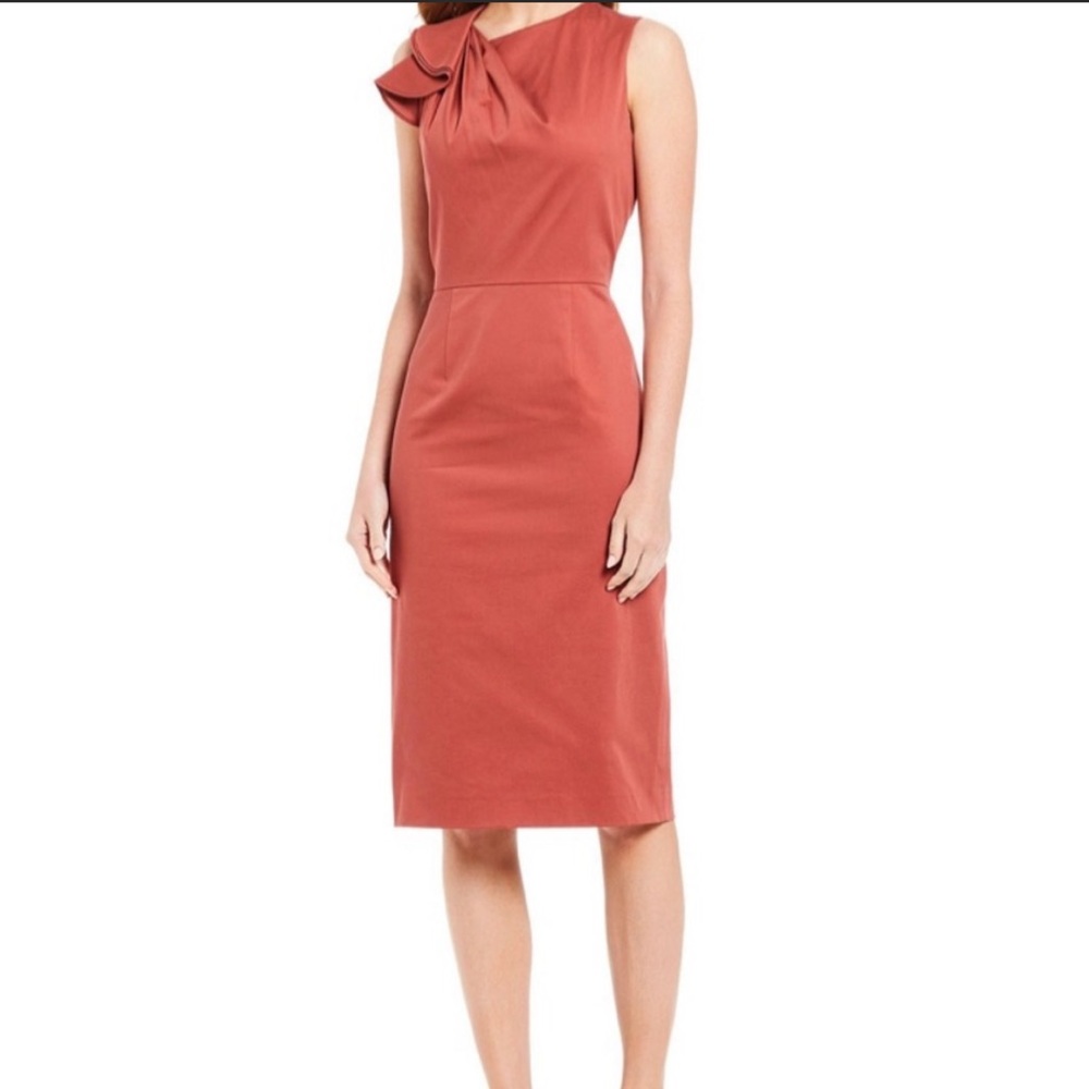 Antonio Melani “Mercedes” dress with shoulder ruffle